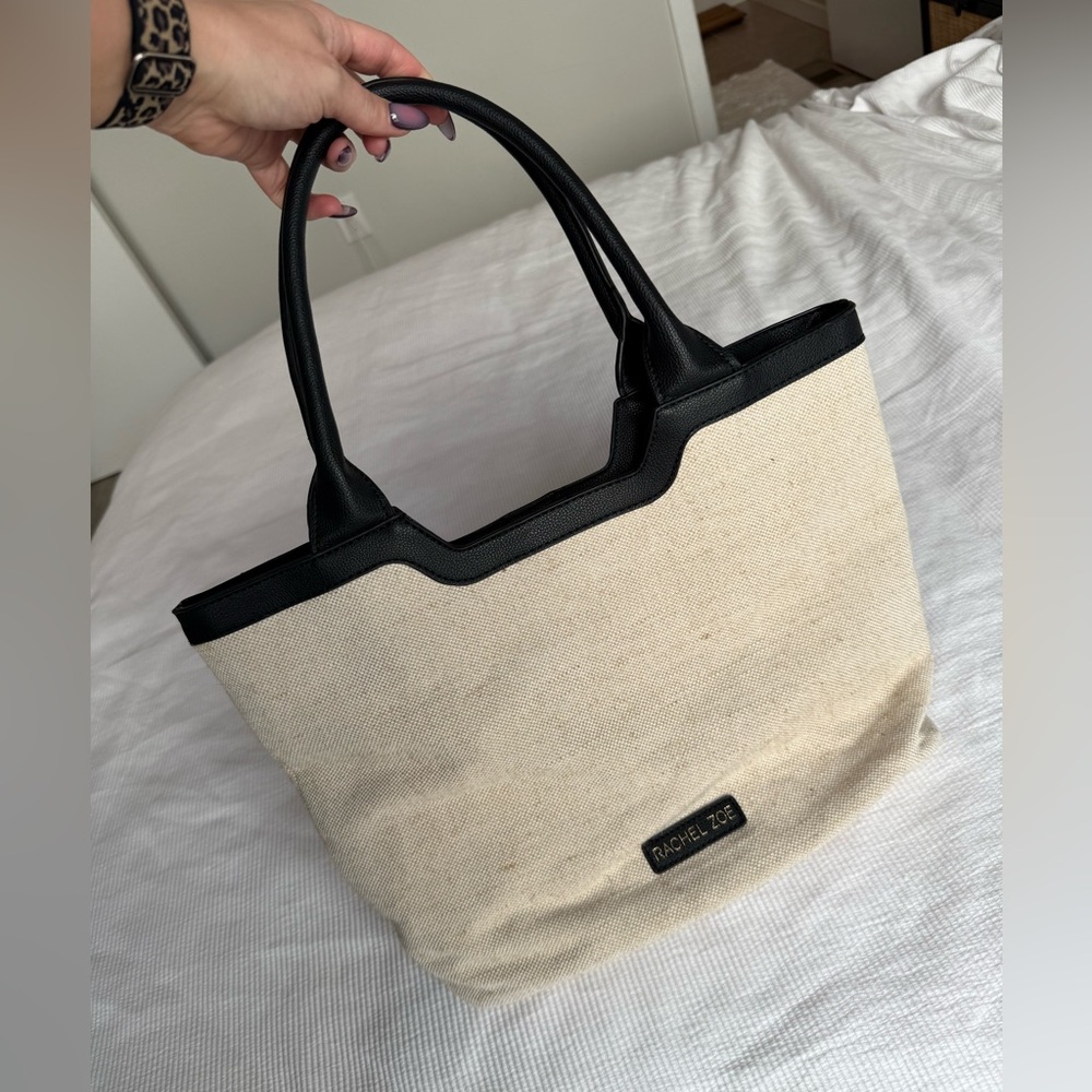Rachel Zoe Elegant Black and Cream Tote